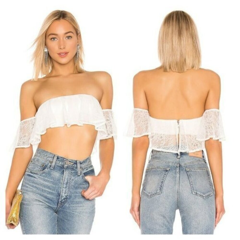 Michael Costello XREVOLVE Denise Top - White